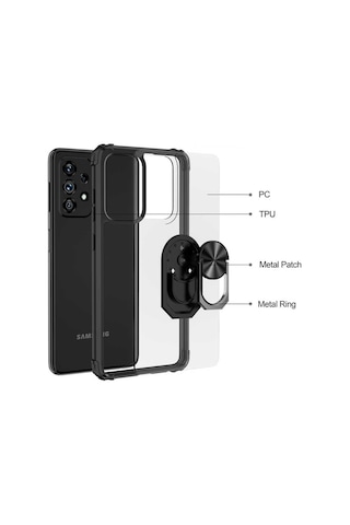 Samsung Uyumlu Galaxy A72 Kılıf Zore Mola Kapak Siyah