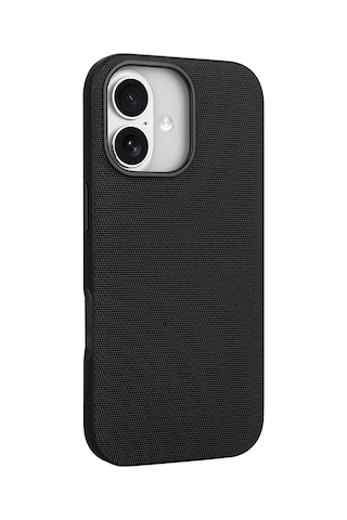 Maks Technology Apple Uyumlu iPhone 17 Kılıf M-safe Şarj Özellikli Kumaş Tasarımlı Mkst Miami Sert Pc Kapak - Siyah