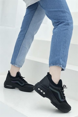 Konfores 1657 Anatomik Air Tabanlı Bayan Sneakers Ayakkabı Siyah