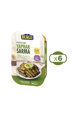 Burcu Zeytinyağlı Yaprak Sarma 200 Gr X 6 Adet