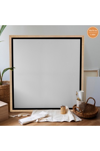Gold Çerçeveli Tuval 70 x 70 CM Kare Profesyonel %100 Pamuk Boş Tablo