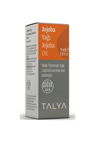 Talya Soğuk Sıkım %100 Saf ve Doğal Jojoba Yağı 20 ML