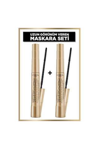 Telescopic Siyah Maskara 2'li Set pkttlsmschst-8513 Diğer