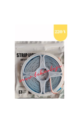 220 Volt 8 Mm 2835 Smd 3000 K Günışığı İç Mekan 120 Ledli 10 Metre Şerit Led