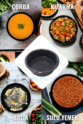 Airfryer Pişirme Tenceresi 18 Cm Türk Malı Standart Boy Siyah