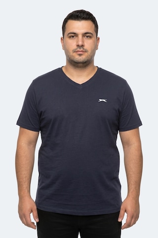 Slazenger Rıvaldo Jmb Erkek Büyük Beden Lacivert Tişört