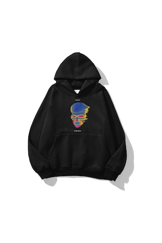 Hırsch Unisex Thermal Skull Sweatshirt Siyah SIYAH