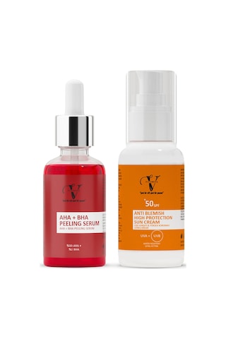 Vitanova Aha-Bha Peeling Serum 30 ML + Leke Karşıtı Güneş Kremi SPF50+ 50 ML