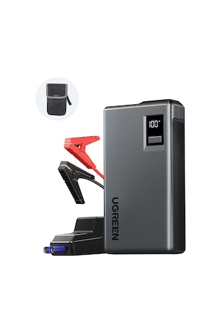 Ugreen 1000a Ultrasafe Araç Akü Takviye Cihazı, 12v 12.000mah Taşınabilir Powerbank Ve Led Acil Durum Işığı, 35977 Gri
