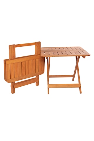 Modermo Ahşap Katlanır Masa 80x80x72cm. Ceviz