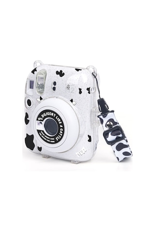 Fujifilm Instax Mini 12 Fotoğraf Makinesi + 20'li Film + Kıskaçlı Stand + Pvc Albüm + Simli Pleksi Kılıf Seti Beyaz
