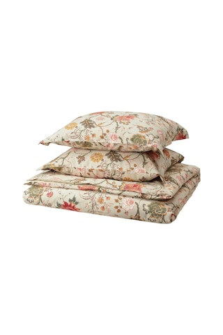 Ikea Nasselklocka Çift Kişilik Nevresim Takımı 220 X 240 Cm Açık Gri - Açık Bej Çok Renkli