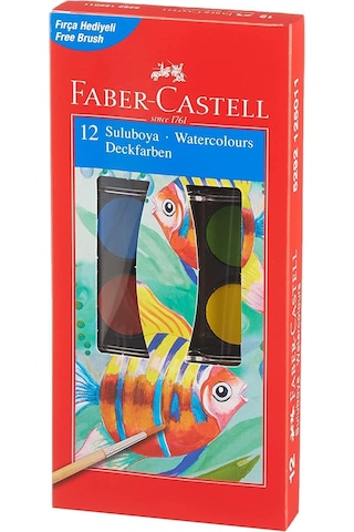 Faber-Castell Suluboya 12 Renk Küçük Boy