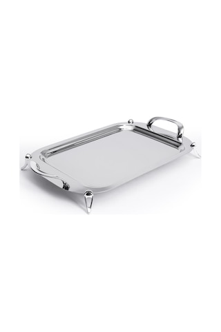 Maxx Doria Aqua Ayaklı Çelik Tepsi Platin Pa6013 Metal