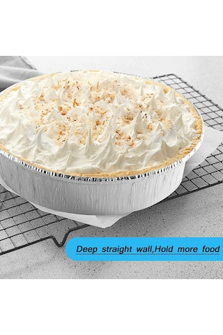 Fosenze Fda Onaylı Hava Fritözü Foil Tepsisi 9 İnç 50 Adet - Yemek Dereceli Alüminyum Folyo, Yüksek Isıya Dayanıklı, Ev/kamping/bbq Uygun Gümüş