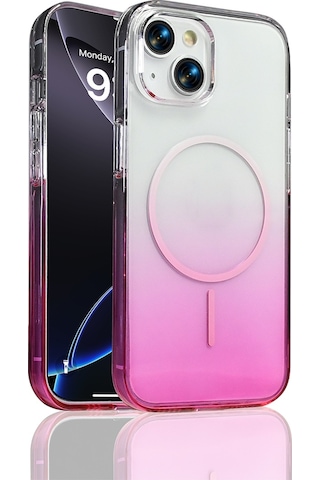Apple Uyumlu iPhone 13 Kılıf M-safe Şarj Özellikli Zore Septik Silikon Kapak Mor