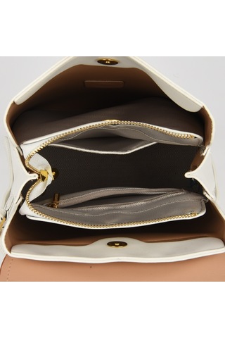 Kadın Sırt Çantası Moda Renk Blok Tasarım Kadın Okul Çantası Kapaklı Öğrenci Sırt Çantası Günlük Seyahat Sırt Çantasısiyah Diğer