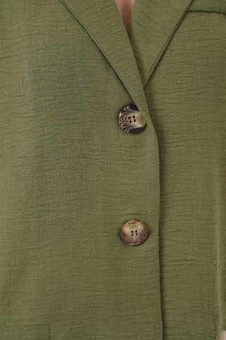 Gabria Kısa Keten Ceket Haki