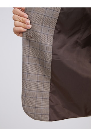 Lcw Vision Bej Ekose Kadın Blazer Ceket