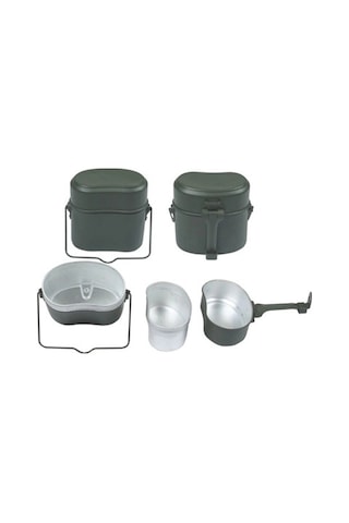 Ranyeek Alüminyum Geleneksel Alman Tarzı Dışarıda Kullanımlı Çok Amaçlı Kamp Mutfak Seti: Yemek Kutusu Ve Su Kavanozu Boya Yok, Ham Renk Diğer