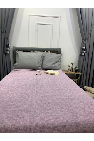 Nivemeshome Lila 160x230 Tek Pike Örtüsü Tek Kişilik Lila