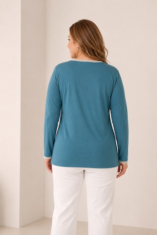 Bihan Store Detay.y26-642 V Yaka Penye Bluz YEŞİL