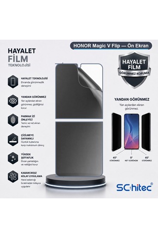 Magic V Flip Uyumlu Ön Yüzey Hayalet Privacy Hidrojel Ekran Koruyucu 74943606