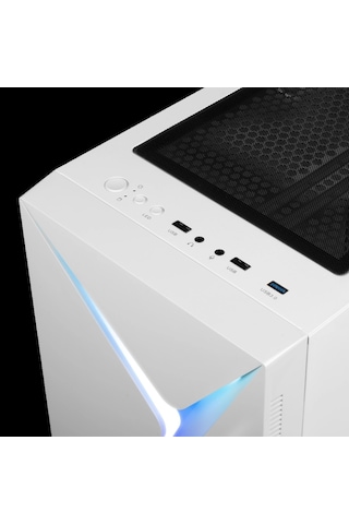 Gamdıas Argus E4 Elite Wh, 600w, Tempered Glass, Argb, Atx, 80+ Bronze, White Edition, Gamıng Kasa