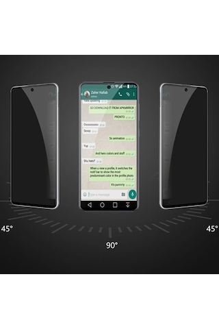Ally Sm Galaxy A71 3d Full Privacy Gizlilik Tempered Cam Ekran Koruyucu- 5775