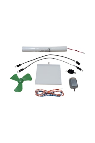 Kutulu 2 İn 1 Dc 3.6v Pil Led Panel Motor Anahtar Pervane Öğrenci Elektrik Devresi Hobi Deney Seti 86178058