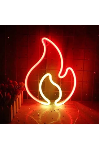 Duvara Asmalı Neon Alev 30 23 Cm Diğer