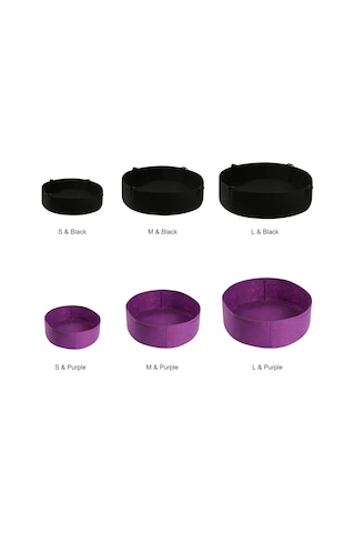 Neevoyu Mor Dairesel Bitki Yetiştirme Çanta, 70cmx30cm, Kollü, Isı Ve Nem Dengesi, İç/ Dış Mekan, Felt Materyal