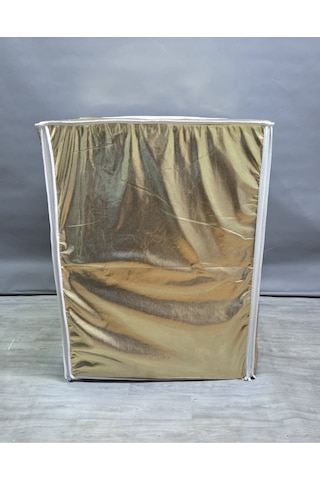 Gold Kumaş Dokulu Pvc Çamaşır & Kurutma Makinesi Örtüsü Su Geçirmez, Dayanıklı Ve Modern Tasarım Altın