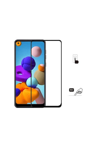 Galaxy A21S Zore Kenarları Kırılmaya Dayanıklı Cam Ekran Koruyucu
