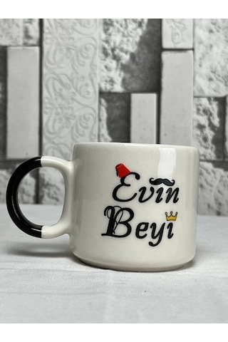 Seradag Çiftler İçin , Evin Hanımı Evin Beyi Seramik 2'li El Yapımı Çay Kave Kupa Bardak