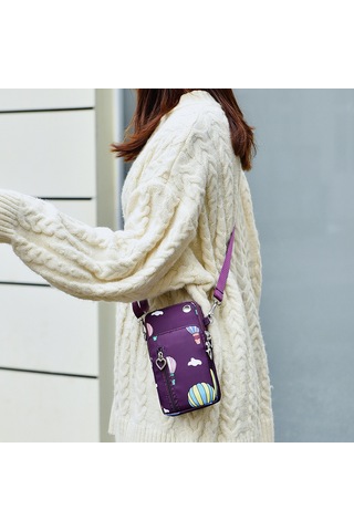 Maiyame Su Şişme Çapraz Çanta - Kulaklık Delikli, Çıkarılabilir Kayışlı, Çok Fonksiyonlu Bordo