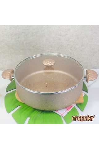 Meşeler Granit 28 CM Derin Tencere Rose
