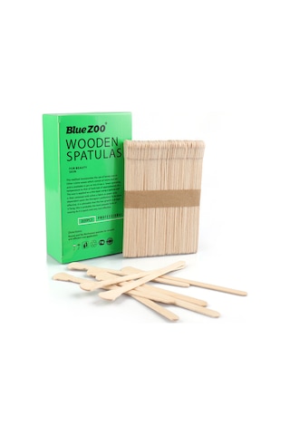 Reedark Bluezoo 2 Si 1 Arada Yüz Ve Burun Ağda Çubukları, 200 Lü Paket, Doğal Ahşap Malzeme