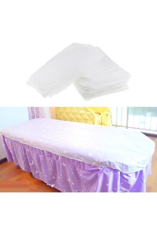 Homyl 10 Parça Dokunmamış Tek Kullanımlık Masaj Masa Beyaz