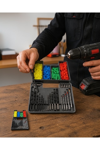 Matkap Ucu Seti 24 Parça Karbon Çelik Ahşap Metal Beton Uyumlu Uczzzdebeluc-7
