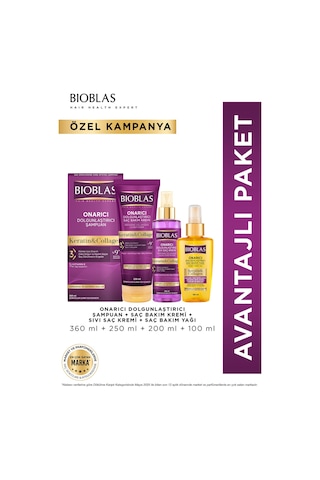 Keratin Kolajen Saç Bakım Yağı + Saç Bakım Şampuanı + Sıvı Saç Kremi + Saç Bakım Kremi