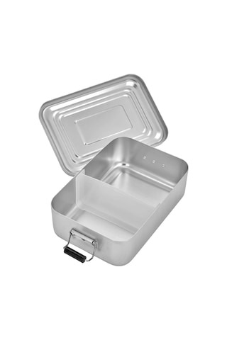 Kuchenprofi Alüminyum Lunchbox 18x12x5,5 Cm Silikon Kapaklı Saklama Kabı Saklama Kapları Gri