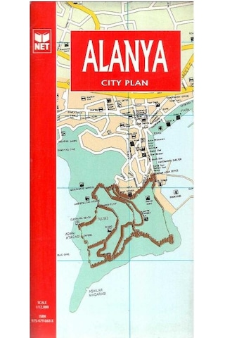 Türkiye - Antalya - Alanya Map City Plan Arkalı Önlü Harita