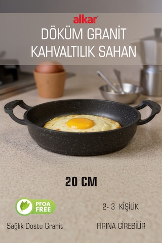 Döküm Yapışmaz Kahvaltılık Fırına Girebilir Sahan Yumurta Sahanı 20 Cm