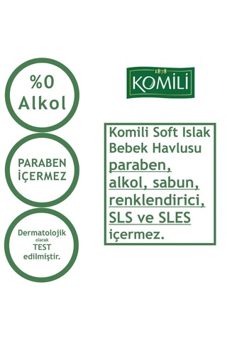 Komili Soft Kapaklı Islak Bebek Havlusu 1400 Yaprak