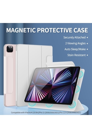Didadodo İpad Pro 11 Kılıf - Otomatik Uyku/uyanma, Kalem Koruma Ve 2 Açılı Tasarım Kapaklı Kılıf 2018/2021 İpad Uyumlu Kapaklı Kılıf