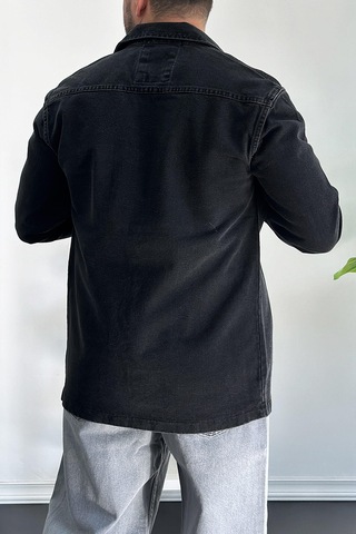 Erkek Büyük Cepli Gömlek Ceket Siyah Edw200 Siyah