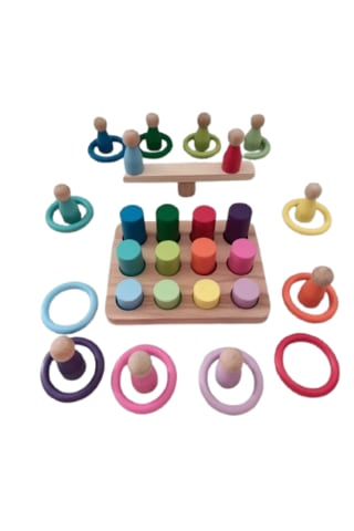 Montessori Eşleştirme Seti 12 Renk 3 Lü Takım