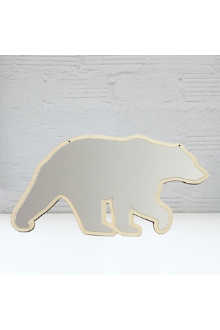 Suntek İskandinav Akrilik Dekoratif Duvar Vintage Oymalı Ayı Çok Renkli