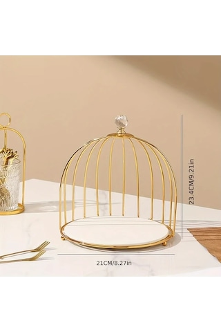 Fochsia Mumm Hiboux Altın Tek Katlı Zarif Pasta Standı Çay Partisi Ve Hediyelik